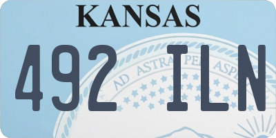 KS license plate 492ILN