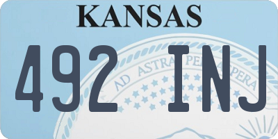 KS license plate 492INJ
