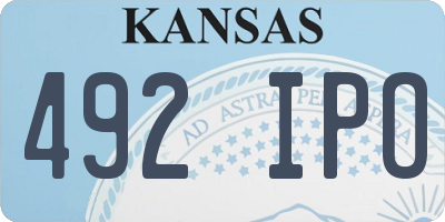 KS license plate 492IPO