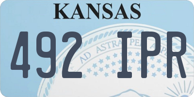 KS license plate 492IPR