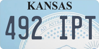 KS license plate 492IPT