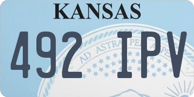 KS license plate 492IPV