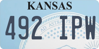 KS license plate 492IPW