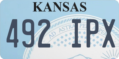 KS license plate 492IPX