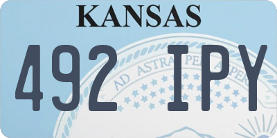 KS license plate 492IPY