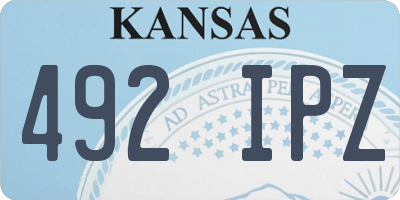 KS license plate 492IPZ