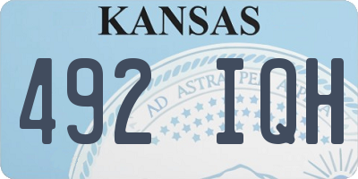 KS license plate 492IQH