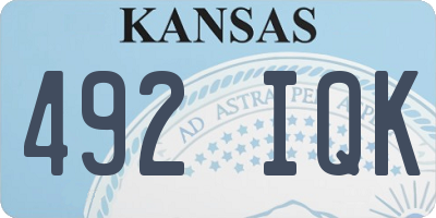 KS license plate 492IQK