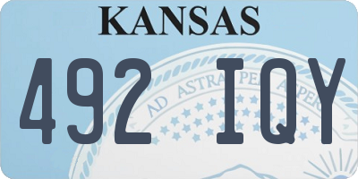 KS license plate 492IQY
