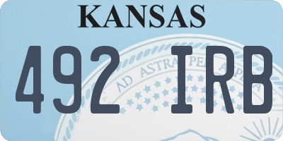 KS license plate 492IRB