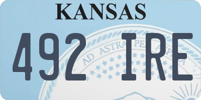 KS license plate 492IRE