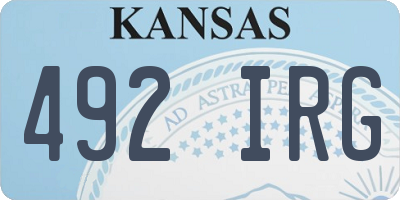 KS license plate 492IRG