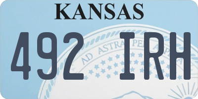 KS license plate 492IRH