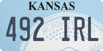 KS license plate 492IRL