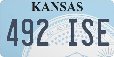 KS license plate 492ISE