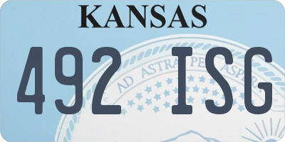 KS license plate 492ISG