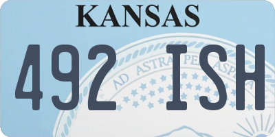 KS license plate 492ISH