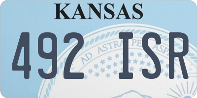KS license plate 492ISR