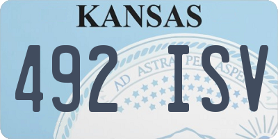 KS license plate 492ISV