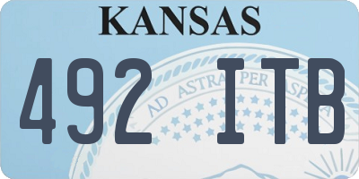 KS license plate 492ITB