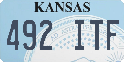 KS license plate 492ITF