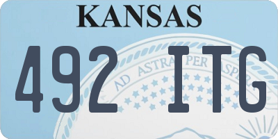 KS license plate 492ITG