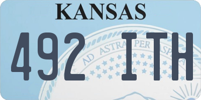 KS license plate 492ITH