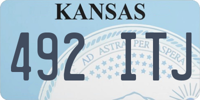 KS license plate 492ITJ
