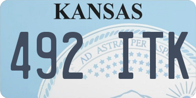 KS license plate 492ITK