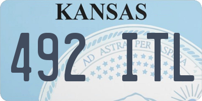 KS license plate 492ITL