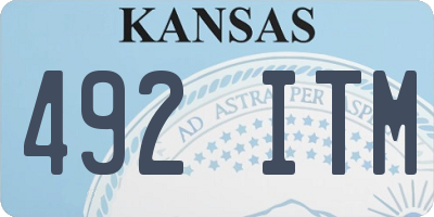 KS license plate 492ITM