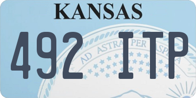 KS license plate 492ITP