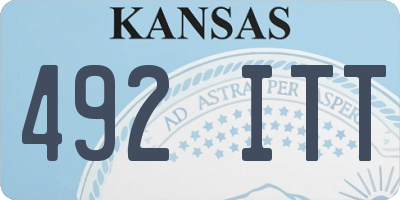 KS license plate 492ITT