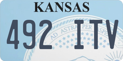 KS license plate 492ITV