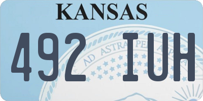 KS license plate 492IUH