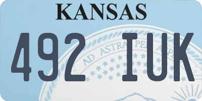 KS license plate 492IUK