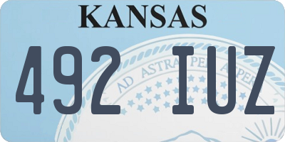 KS license plate 492IUZ