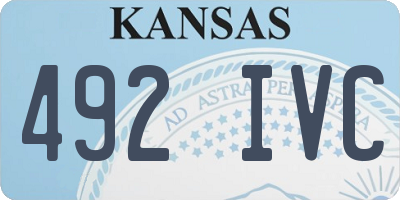 KS license plate 492IVC