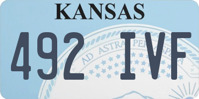 KS license plate 492IVF