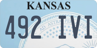 KS license plate 492IVI