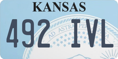 KS license plate 492IVL