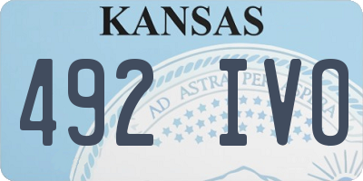 KS license plate 492IVO