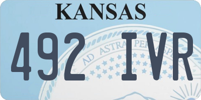 KS license plate 492IVR