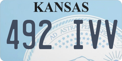 KS license plate 492IVV