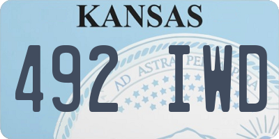 KS license plate 492IWD