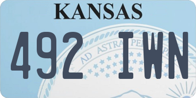 KS license plate 492IWN