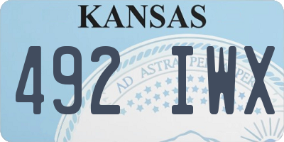 KS license plate 492IWX