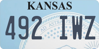 KS license plate 492IWZ