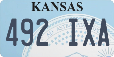 KS license plate 492IXA