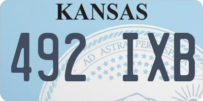 KS license plate 492IXB